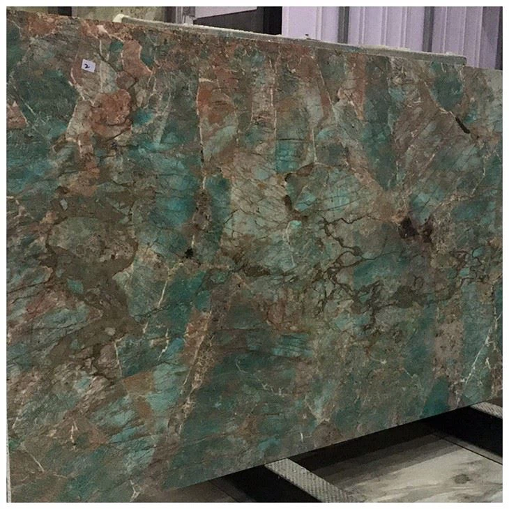 Lastra di quarzite verde amazzonite