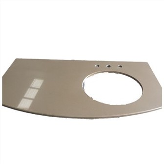 Top da bagno in quarzo color crema