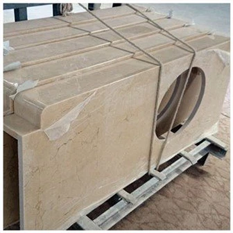 Piano lavabo in marmo Crema Marfil