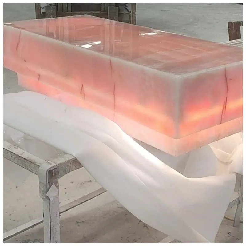 Pink Onyx Plinth Side Table
