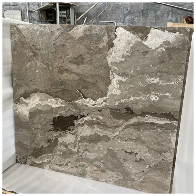 Camouflage Brown Marble Floor Tiles