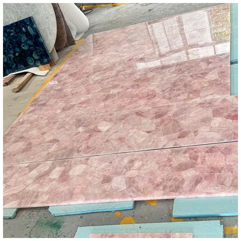 Piastrelle in cristallo di quarzo rosa