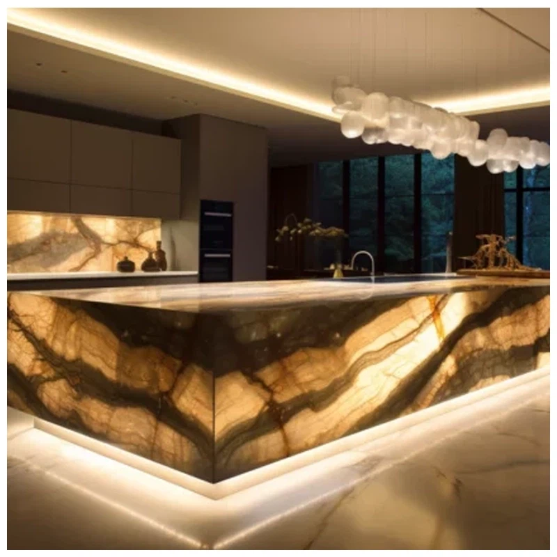 Interni di lusso di ultima generazione con marmo onice