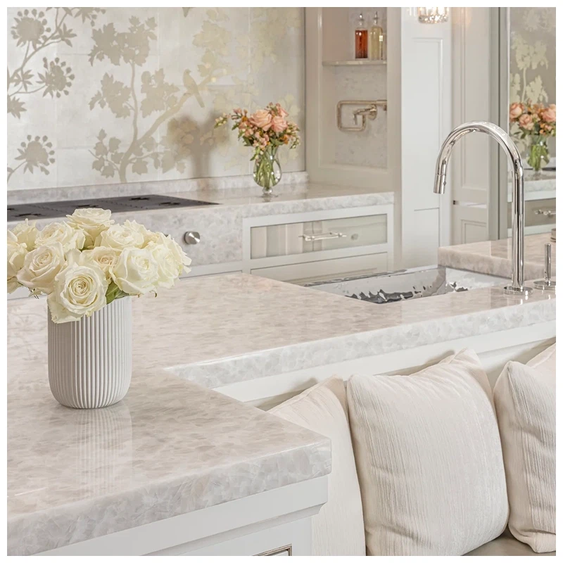 Quarzite di cristallo bianco per decorazioni ultra lussuose