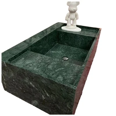 Bacini in marmo verde scuro