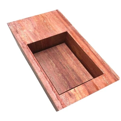 Lavandini di vanità per travertino rosso