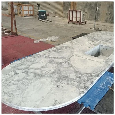 Controsoffitti da cucina di quartzite super bianca